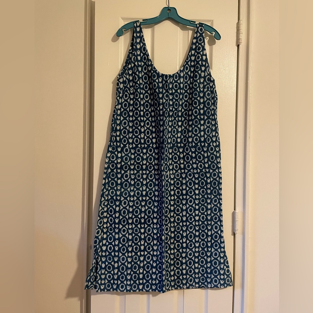 Indigo Block Print Sundress from Po-em